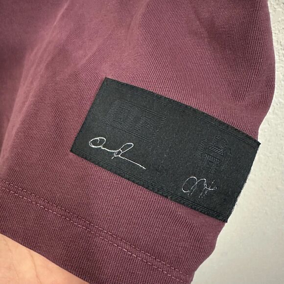 ADIDAS x DANIEL PATRICK x JAMES HARDEN T-Shirt Burgundy Short Sleeve Tee - Picture 6 of 10